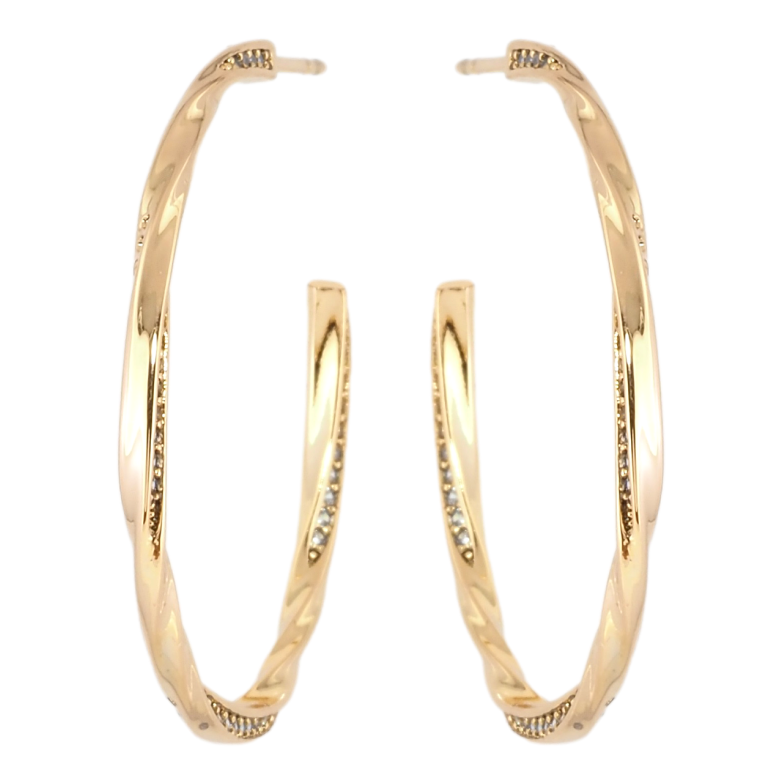 Серьги Xuping Позолота 18K пусеты Дуги с узором дорожки циркония фото №1 Серьги Xuping Позолота 18K пусеты Дуги с узором дорожки циркония фото №1