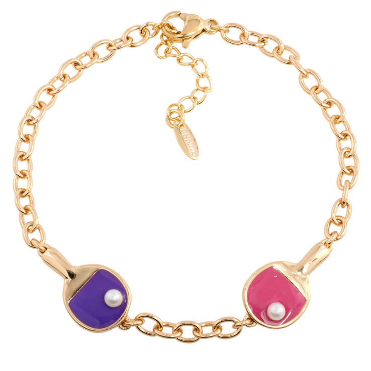 Браслет Xuping Позолота 18K Теннисные ракетки размер с доп.цепочкой 17.5-20.5см х 4мм фото №15