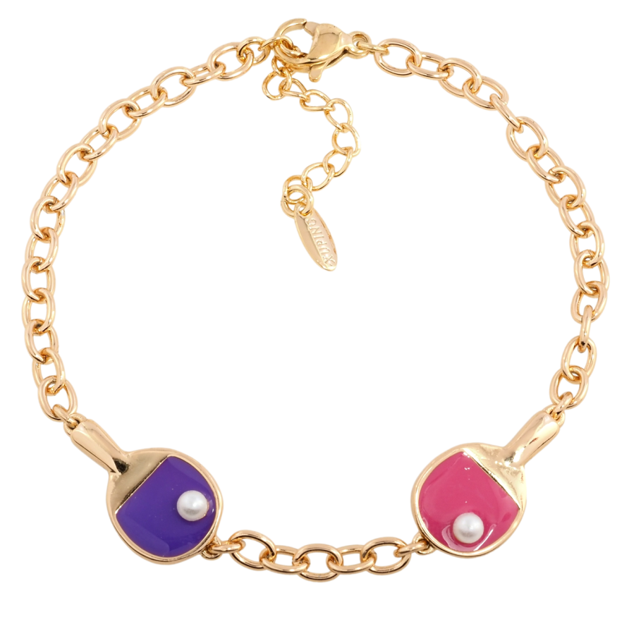 Браслет Xuping Позолота 18K Теннисные ракетки размер с доп.цепочкой 17.5-20.5см х 4мм фото №1