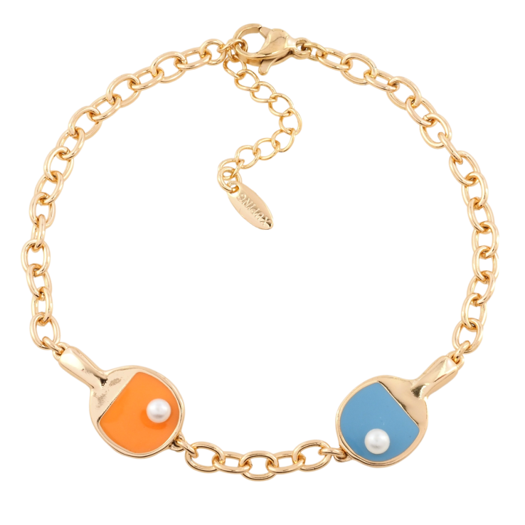 Браслет Xuping Позолота 18K Теннисные ракетки размер с доп.цепочкой 17.5-20.5см х 4мм фото №3