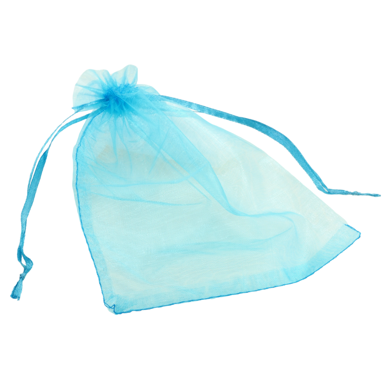 Мішечок подарунковий з органзи Блакитний розмір 12х17см ціна за 1 шт. фото №1