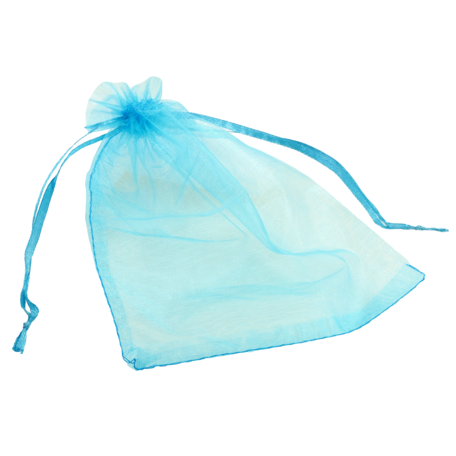 Мішечок подарунковий з органзи Блакитний розмір 12х17см ціна за 1 шт. фото №1