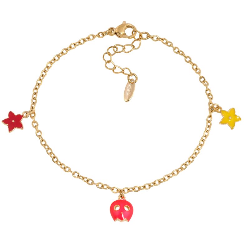 Браслет Xuping Позолота 18K Цепочка с подвесками цветочки размер с доп.цепочкой 17-20см х 2мм фото №1