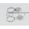 Сережки Xuping TTM Stainless Steel колір Родій підвіски на колечках Сердечки 2 в 1 фото №2