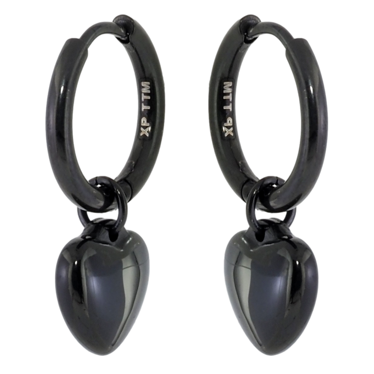 Сережки Xuping колір Black підвіски на колечках Сердечки 2 в 1 фото №22