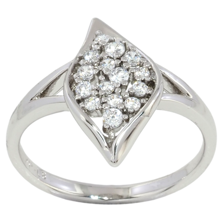 Каблучка Xuping Родій Листочок з цирконієм фото №8