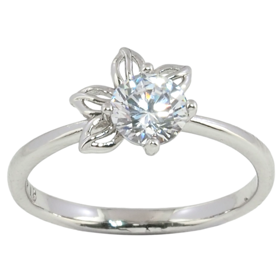 Каблучка Xuping Родій Квіточка з кристалом фото №1