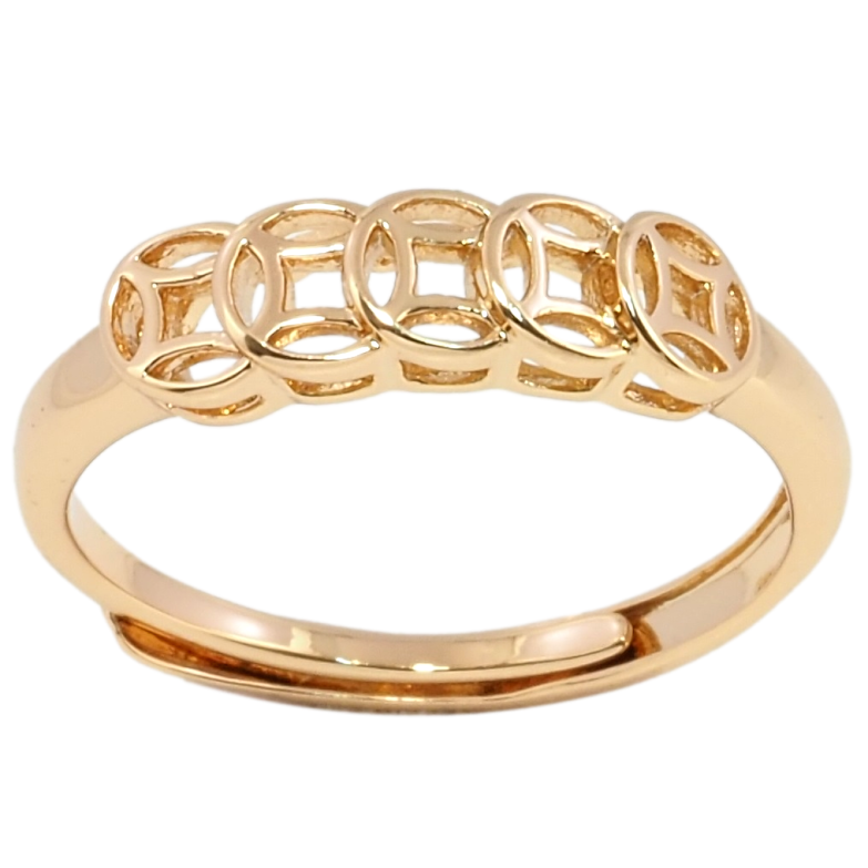 Каблучка Xuping Позолота 18K Різьблений візерунок фото №7