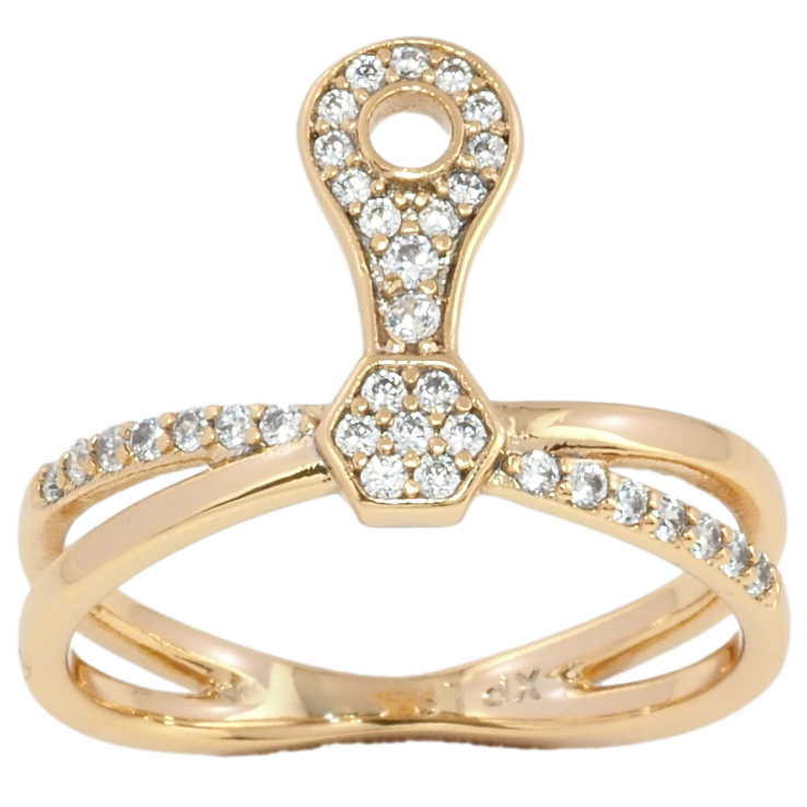Кольцо Xuping Позолота 18K Декоративный узор с цирконием фото №24