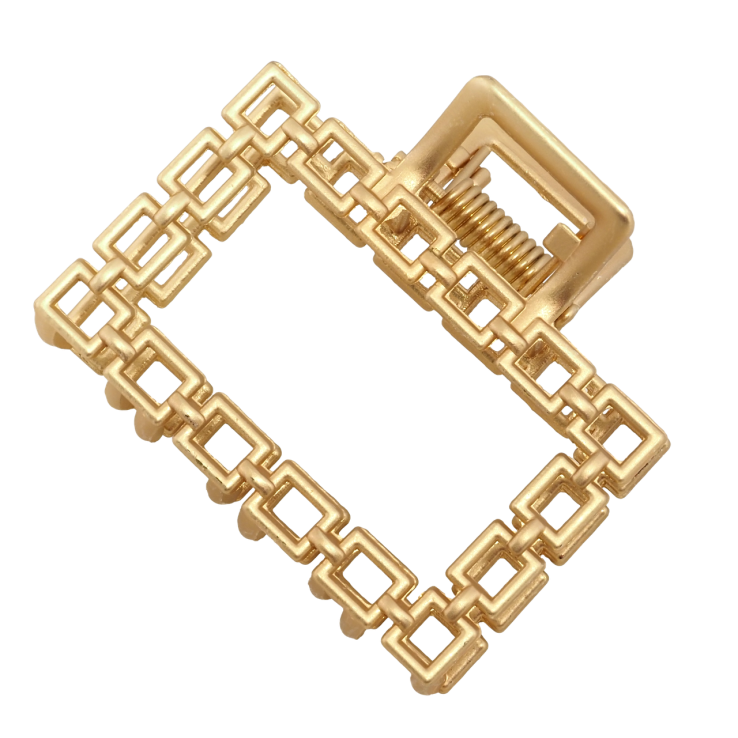 Краб металевий Прямокутник з візерунком довжина 5см фото №25