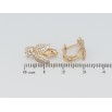 Серьги Xuping Позолота 18K английский замок Цветочки инкрустация цирконием фото №2
