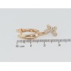 Серьги Xuping Позолота 18K английский замок Бабочки с цирконием на одну сторону фото №2