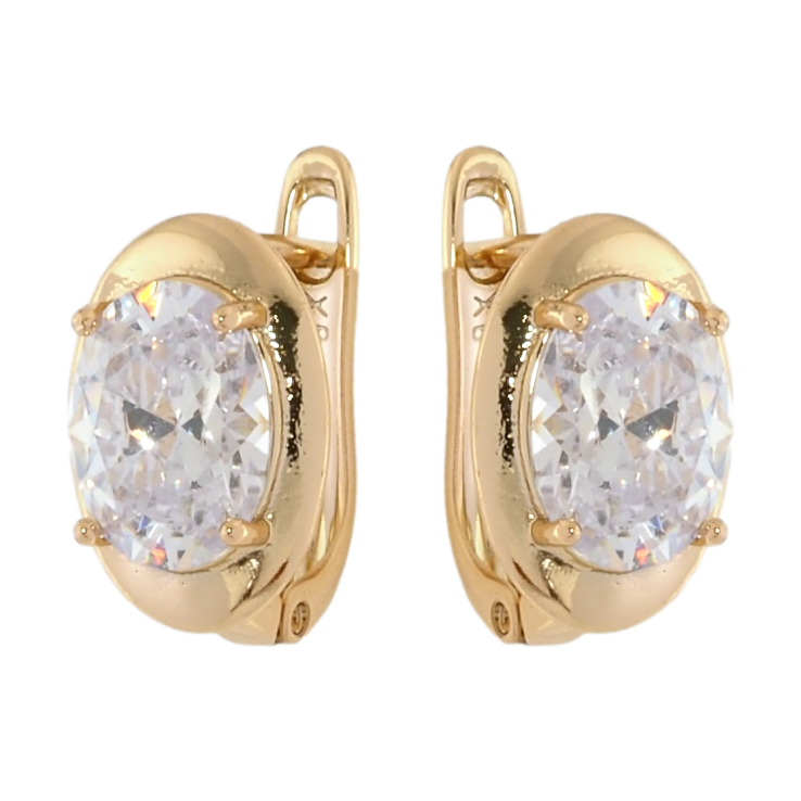 Серьги Xuping Позолота 18K английский замок Фианиты фото №12