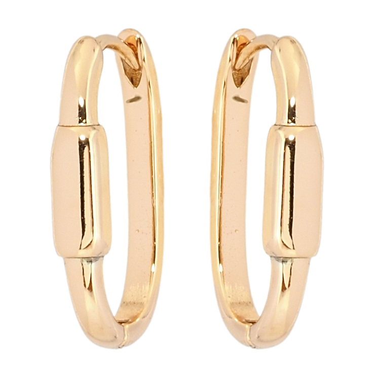 Сережки Xuping Позолота 18K колечки Овальні фото №5 Сережки Xuping Позолота 18K колечки Овальні фото №5
