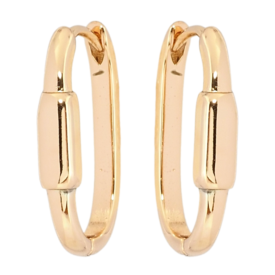 Сережки Xuping Позолота 18K колечки Овальні фото №1