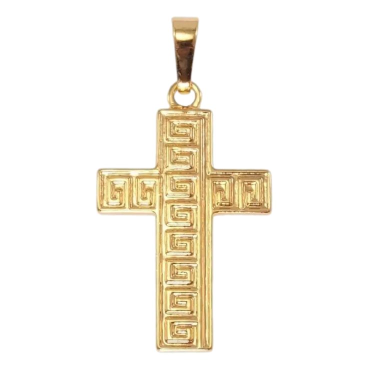 Кулон Xuping Позолота 18K Декоративний Хрест із меандровим орнаментом фото №16 Кулон Xuping Позолота 18K Декоративний Хрест із меандровим орнаментом фото №16