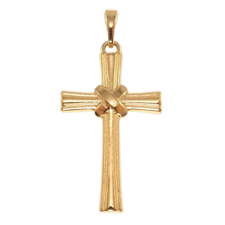 Кулон Xuping Позолота 18K Декоративный Крест для цепочки до 5мм фото №2 Кулон Xuping Позолота 18K Декоративный Крест для цепочки до 5мм фото №2