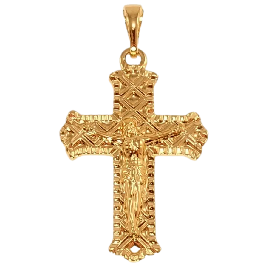 Кулон Xuping Позолота 18K Декоративний Хрест із Розп'яттям фото №1