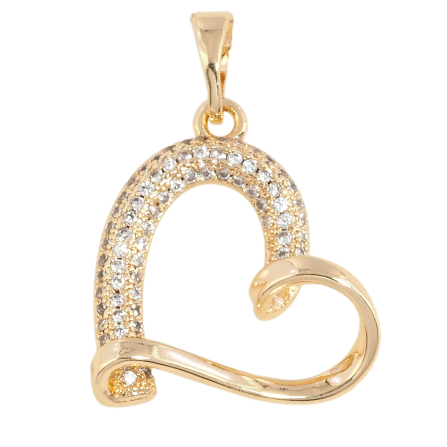 Кулон Xuping M&L Цвет 18К Сердечко с цирконием для цепочки до 5мм фото №1