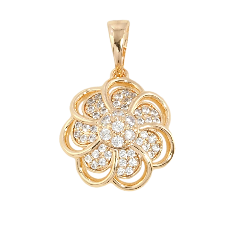 Кулон Xuping M&L Цвет 18К Цветочек с цирконием для цепочки до 5мм фото №1