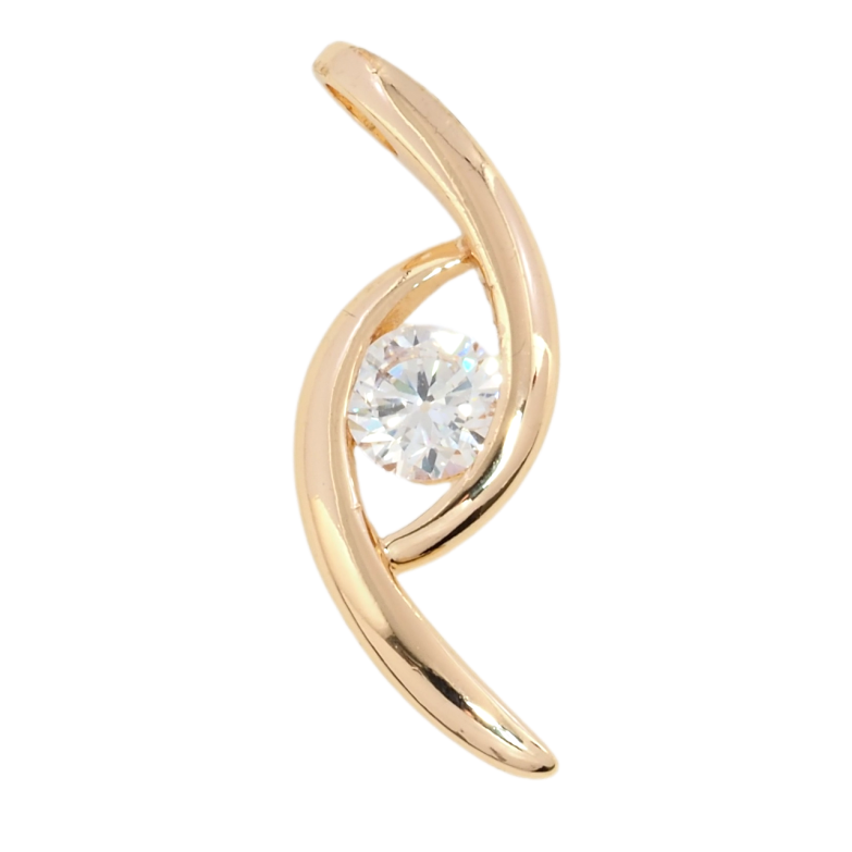 Кулон Xuping M&L Колір 18К Фігурна підвіска з фіанітом для ланцюжка до 4мм фото №1