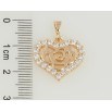 Кулон Xuping M&L Колір 18К Сердечко з візерунком квітка для ланцюжка до 5мм фото №2