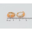 Сережки Xuping Позолота 18K колечка Візерунок сердечка з помаранчевою емаллю та цирконієм фото №2