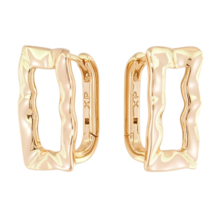 Серьги Xuping Позолота 18K колечки Фигурные прямоугольники фото №7