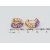 Серьги Xuping Позолота 18K колечки Цветочный узор эмалью фото №2