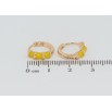 Серьги Xuping Позолота 18K колечки Узор с желтой эмалью фото №2