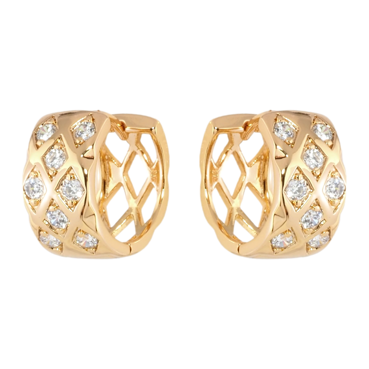 Серьги Xuping Позолота 18K колечки Инкрустация цирконием фото №25