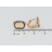 Серьги Xuping Позолота 18K колечки Инкрустация синим цирконием фото №2