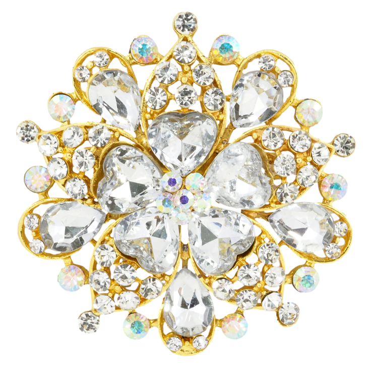 Брошка Квітка зі страз фото №15