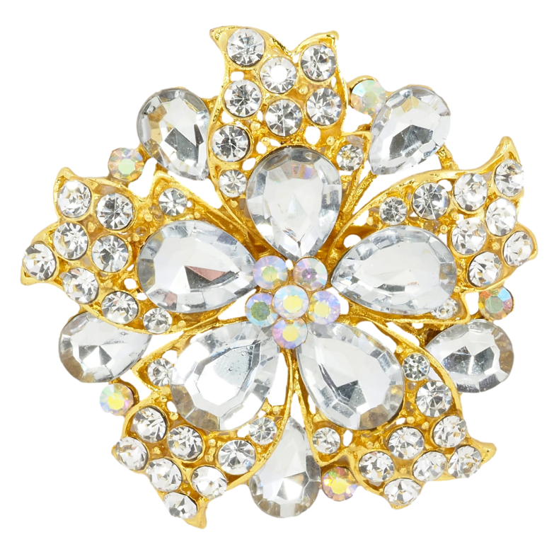 Брошка Квітка зі страз фото №1