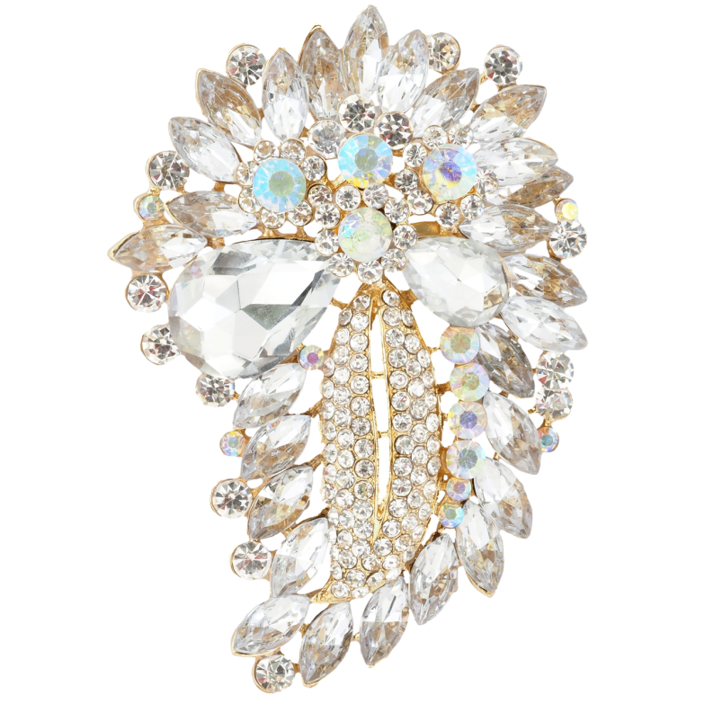 Брошка Велика композиція зі стразами фото №3