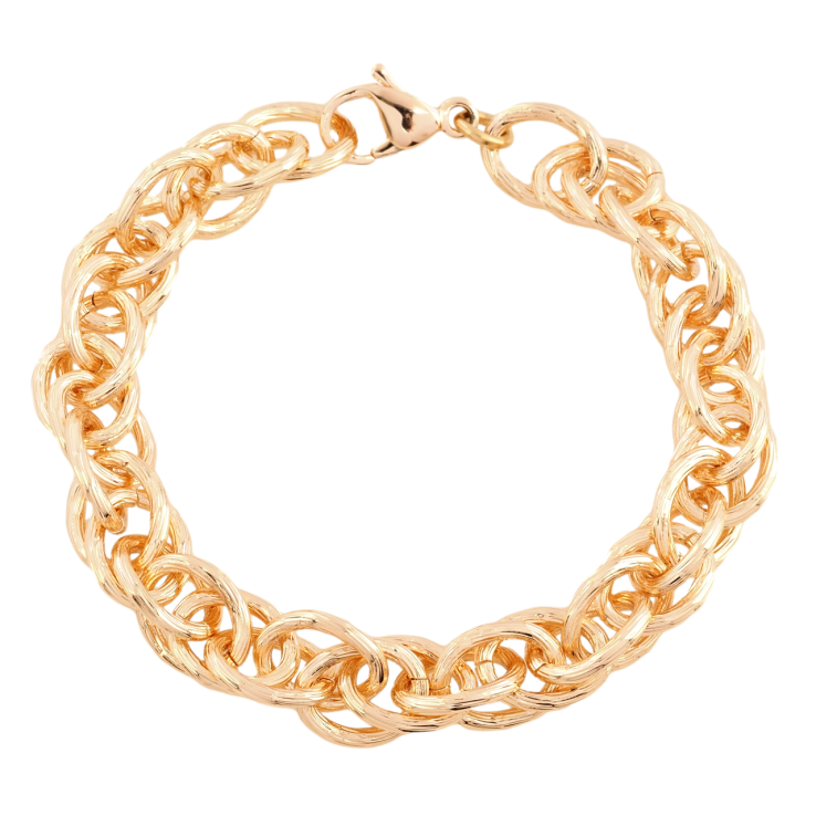 Браслет Xuping M&L Колір 18К Ланцюжок декоративне плетіння довжина 19.5см х 10мм фото №12