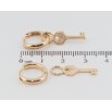 Сережки Xuping Позолота 18K підвіски на колечках Ключики 2 в 1 фото №2