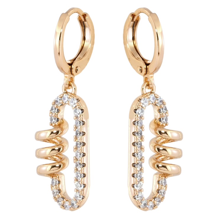 Серьги Xuping Позолота 18K подвески на колечках Декоративные подвески с цирконием фото №21 Серьги Xuping Позолота 18K подвески на колечках Декоративные подвески с цирконием фото №21