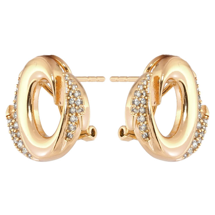 Сережки Xuping Позолота 18K італійський замок Декоративні овали з цирконієм фото №8 Сережки Xuping Позолота 18K італійський замок Декоративні овали з цирконієм фото №8