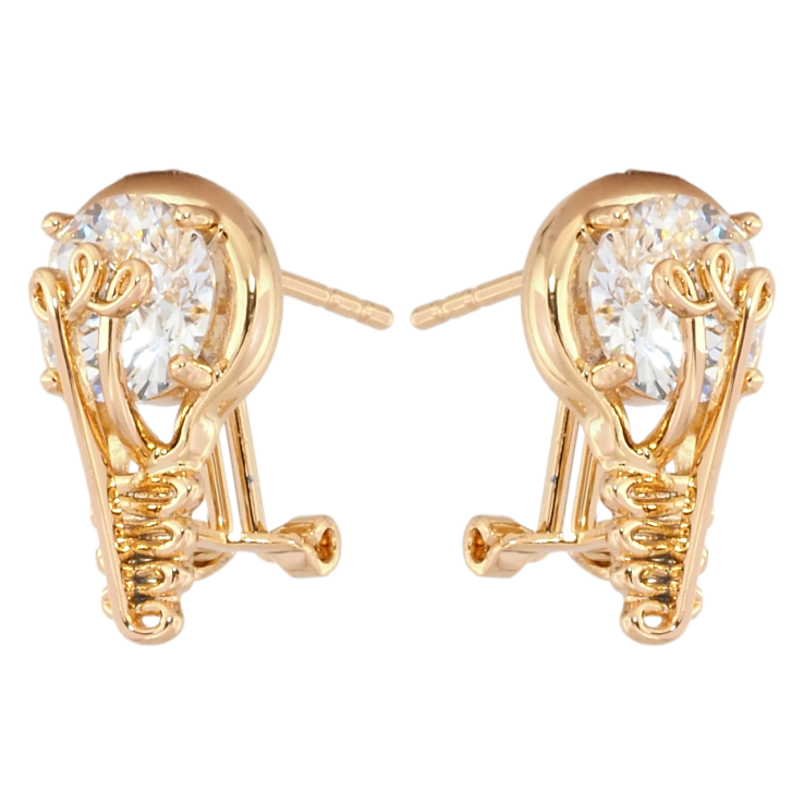 Сережки Xuping Позолота 18K італійський замок Лампочки фото №7 Сережки Xuping Позолота 18K італійський замок Лампочки фото №7