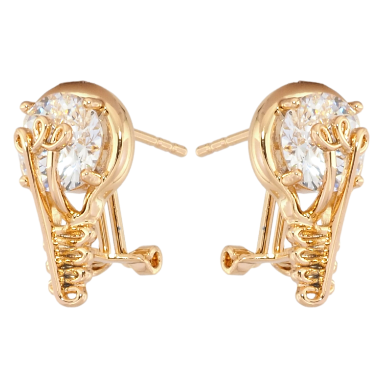 Серьги Xuping Позолота 18K итальянский замок Лампочки фото №1