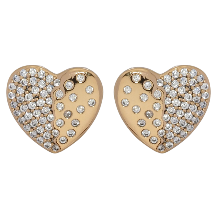 Серьги Xuping Позолота 18K пусеты Сердечки с цирконием фото №11 Серьги Xuping Позолота 18K пусеты Сердечки с цирконием фото №11