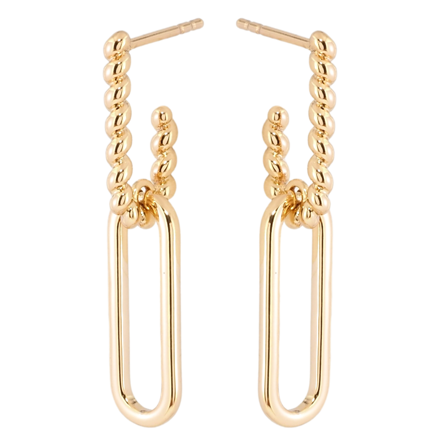 Серьги Xuping Позолота 18K пусеты Овальные подвески фото №1