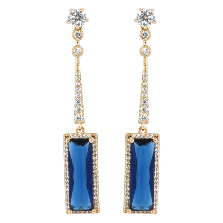 Серьги Xuping Позолота 18K пусеты Подвески с синими фианитами и цирконием фото №25 Серьги Xuping Позолота 18K пусеты Подвески с синими фианитами и цирконием фото №25