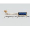 Серьги Xuping Позолота 18K пусеты Подвески с синими фианитами и цирконием фото №2