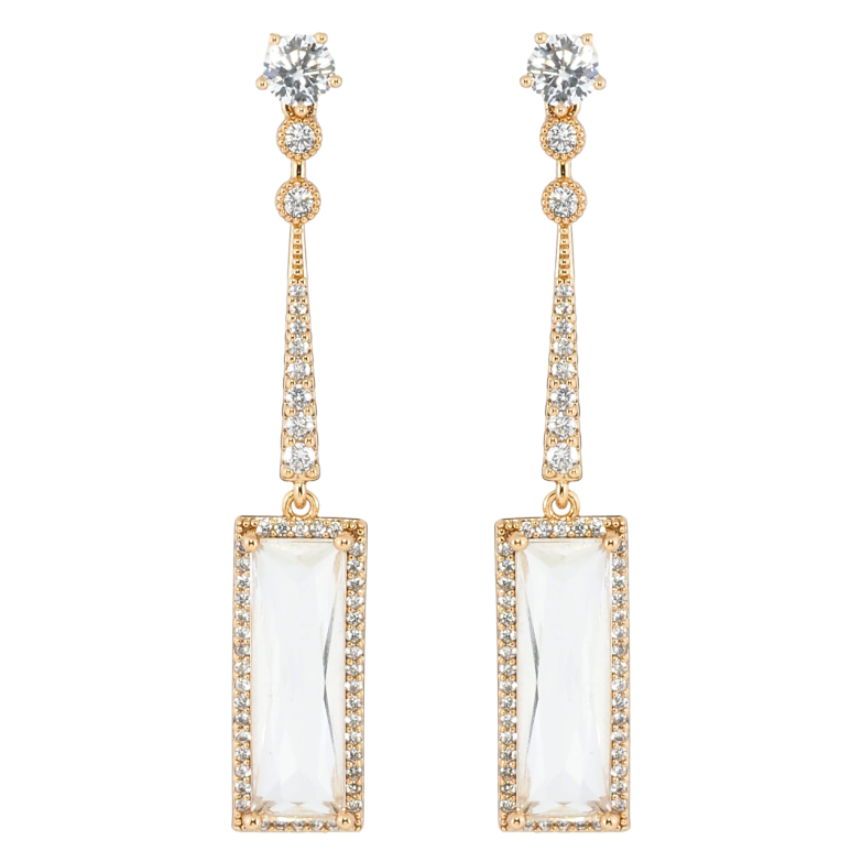 Серьги Xuping Позолота 18K пусеты Подвески с фианитами и цирконием фото №1