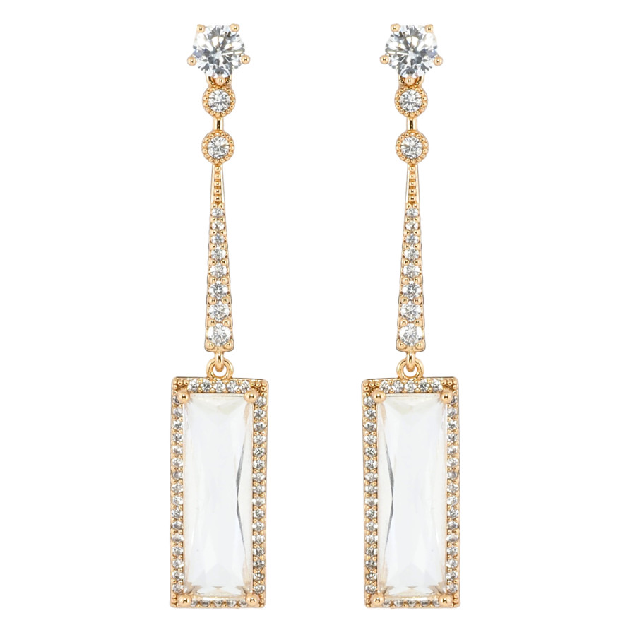 Серьги Xuping Позолота 18K пусеты Подвески с фианитами и цирконием фото №1