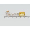 Серьги Xuping Позолота 18K пусеты Кристальные подвески с желтыми фианитами фото №2 Серьги Xuping Позолота 18K пусеты Кристальные подвески с желтыми фианитами фото №2