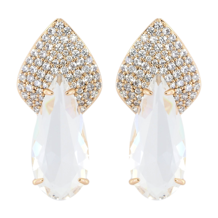 Сережки Xuping Позолота 18K пусети Візерунок з інкрустацією цирконієм і фіанітом фото №6 Сережки Xuping Позолота 18K пусети Візерунок з інкрустацією цирконієм і фіанітом фото №6