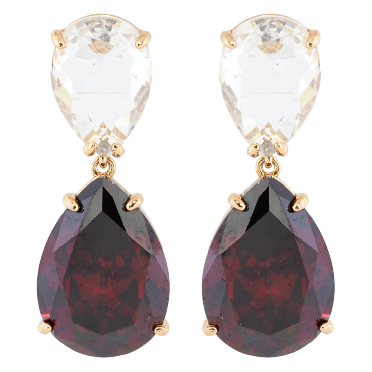 Серьги Xuping Позолота 18K пусеты Два фианита фото №8 Серьги Xuping Позолота 18K пусеты Два фианита фото №8